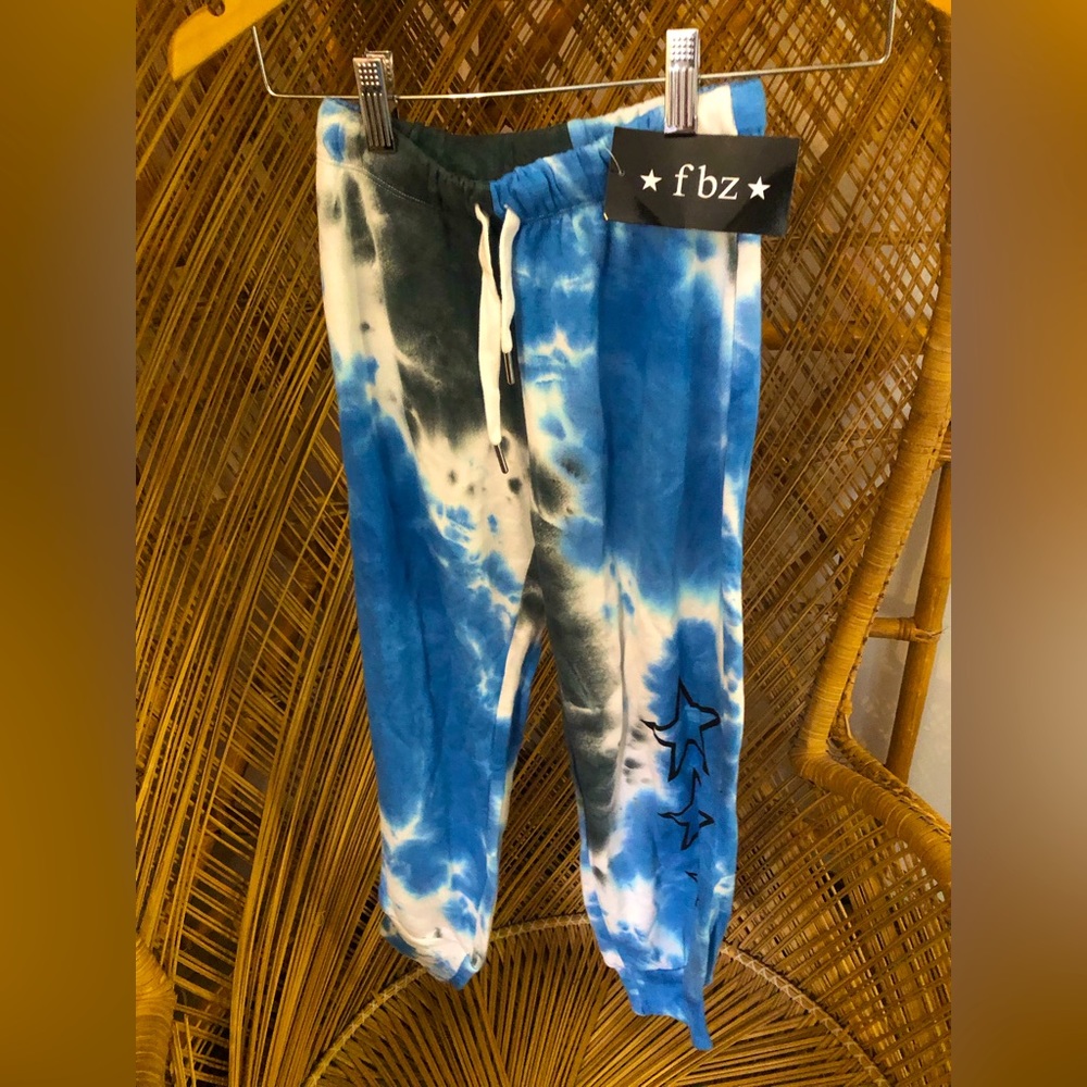 Flowers by Zoe size 6x pants tie dye blue